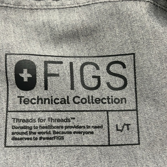 Figs Women’s Drawstring Gray Scrub Pants Size L/T - Picture 6 of 12